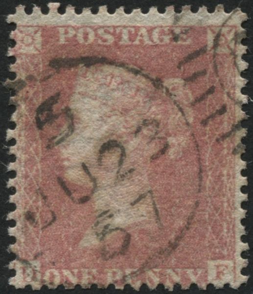 SG40 SpecC9 1d pale Red plate 8, Savoy Street printing