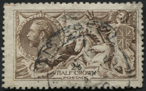 SG405 2/6d Yellow-Brown, F/U registered cancel