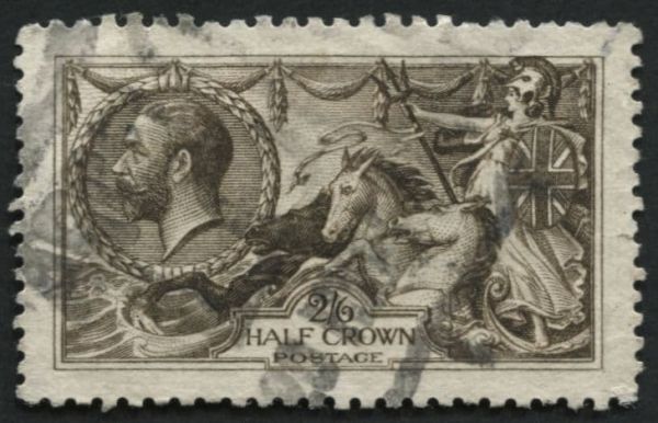 SG408 SpecN64(14) 1915 DLR 2s6d Blackish Brown, odd nibbled perf, F/U with light parcel cancel