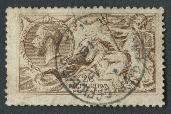 SG413a 1915 DLR 2s6d Grey-Brown, Few trimmed perfs, Fined Used with central CDS