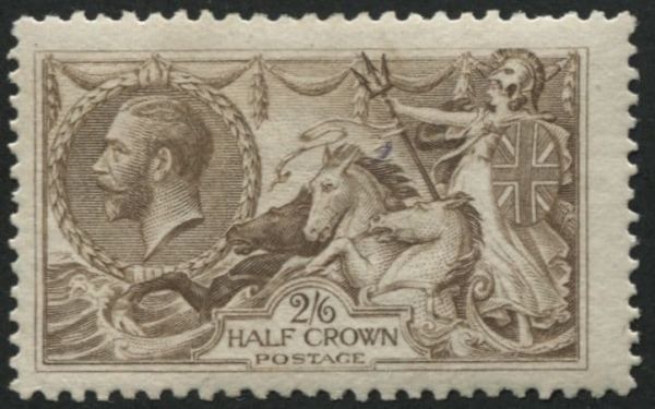 SG413a 2/6d Olive Brown, U/M central left