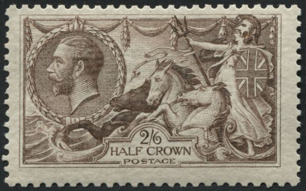 SG413a SpecN65(e) 1918 2/6d Olive-Brown laid paper variety mint, superb extra fresh slightest trace