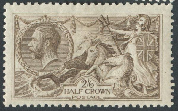 SG415a 2s6d Pale-Brown, odd nibbled perf, above average centring, mounted mint