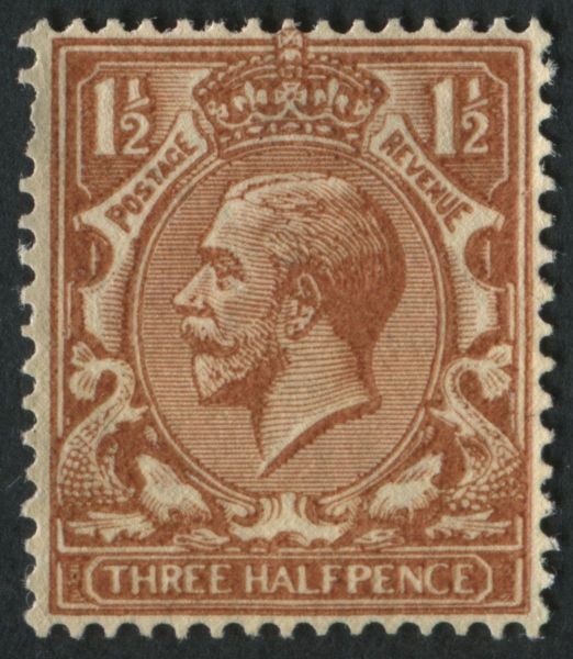 SG420c 1d Red Brown printed on gum side very lightly mounted, mint