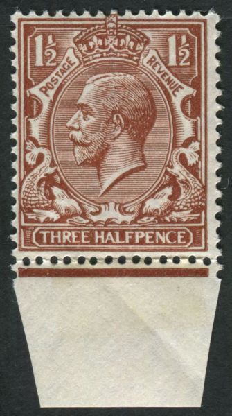 SG420g 1d Red Brown experimental paper marginal unmounted mint