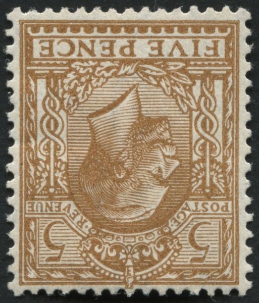 SG425wi Five pence Brown Wmk Inv unmounted - lovely!