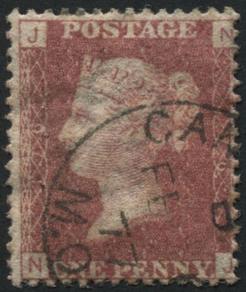 SG43 1d Rose plate 176, a superb ring cancel example 1872