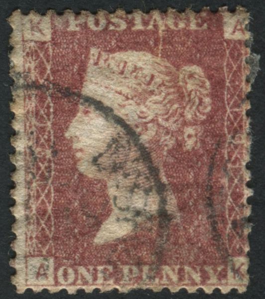 SG43 1d Rose Red plate 192, with corner cds