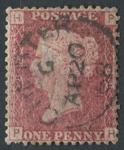 SG43 Pl86 1d Rose Red, PH, Fine Used with CDS