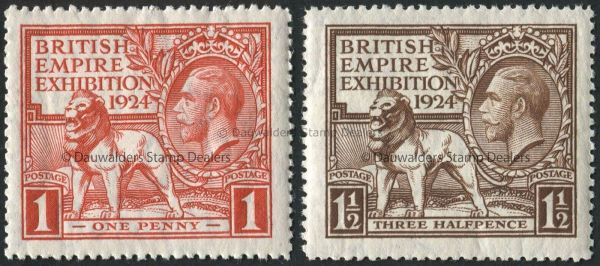 SG430-431 Set of 2 1924 Wembley Exhibition