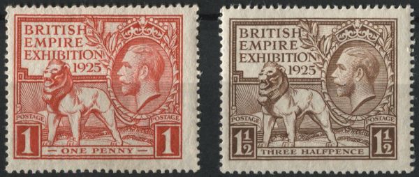 SG432-33 1925 Wembley pair, fine mint