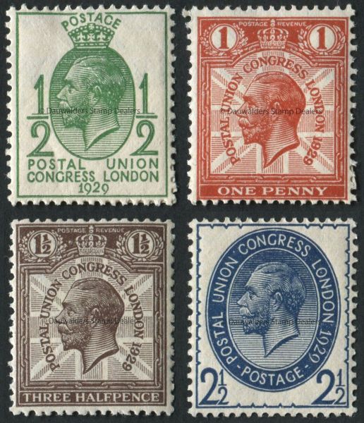 SG434-437 Set of 4 1929 Postal Union Congress