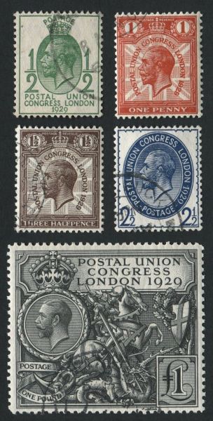 SG434-437 UPU Set of 5 to 1 Black, Very Fine Used