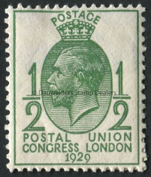 SG434 d Green 1929 Postal Union Congress