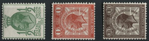 SG434a-36a 1929 PUC d to 1d Wmk SIDEWAYS, U/M