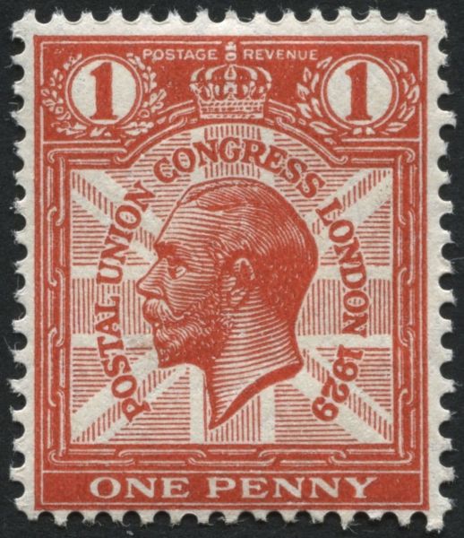 SG435 SpecNCom6f 1d Scarlet 1829 for 1929, v fine mint - SG Cat 425