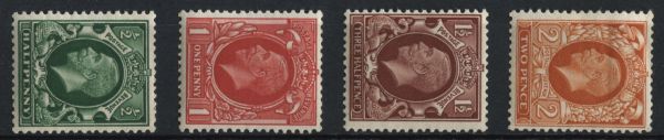 SG439a-442b 1934-36 d-2d Wmk sideways, mounted mint