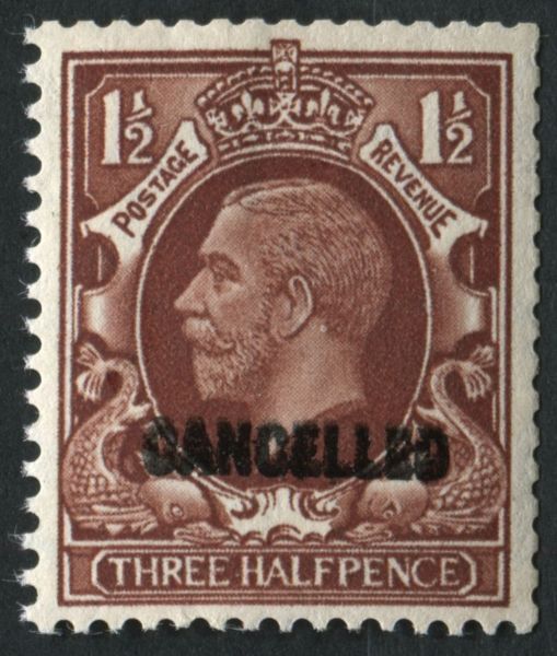 SG441s SpecN53u 1935 Photogravure 1d Red Brown h.s. CANCELLED mint