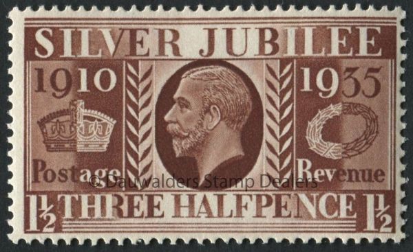 SG455 1d Red 1935 Silver Jubilee type I