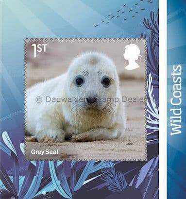 SG4554 Wild Coasts 1st Class Grey Seal S/A