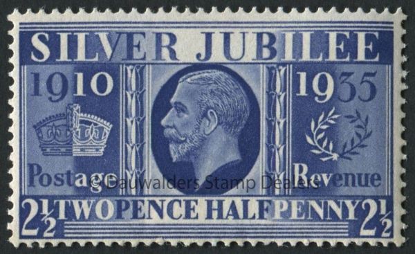 SG456 2d Blue 1935 Silver Jubilee