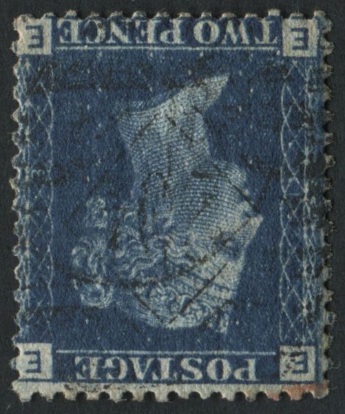 SG46 2d blue plate 13 EE watermark inverted FU