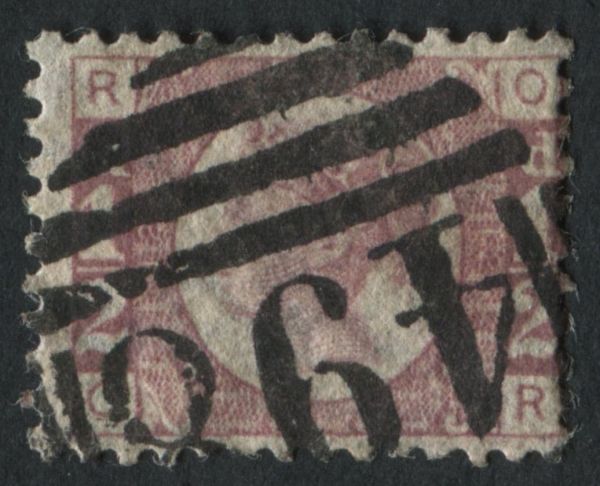 SG48 Pl12 1870 d Rose plate 12 OR, Wmk Inv & REVERSED F/U