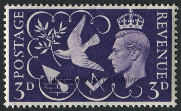 SG492 3d Violet 1946 Victory