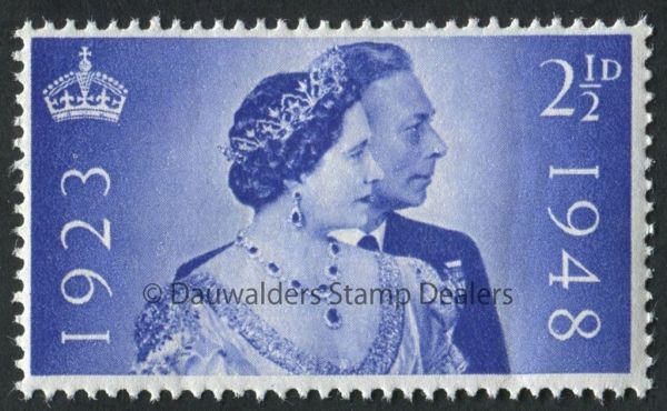 SG493 2d Ultramarine 1948 Royal Silver Wedding