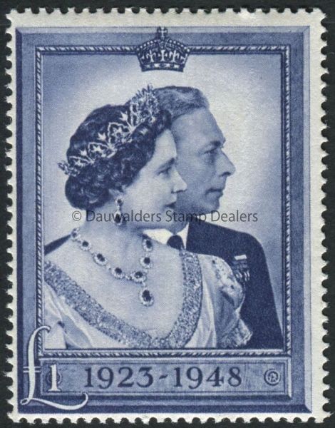 SG494 1 Blue 1948 Royal Silver Wedding