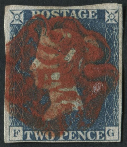 SG5 2d Blue FG Pl1 with bold and bright Red MX, 4 clear margins