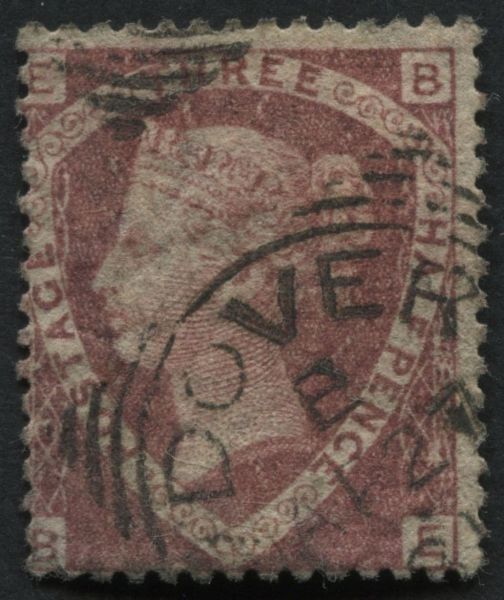 SG51 1d Rose Red plate 1, Dover cds