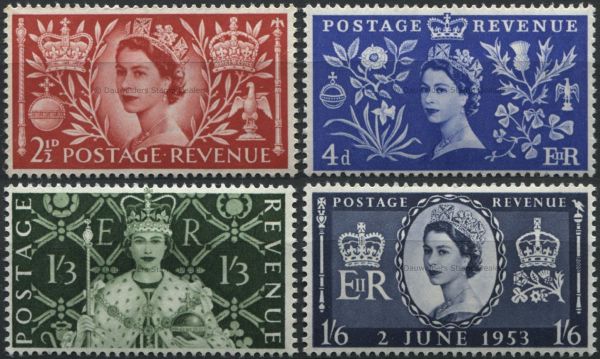 SG532-535 Set of 4 1953 Coronation