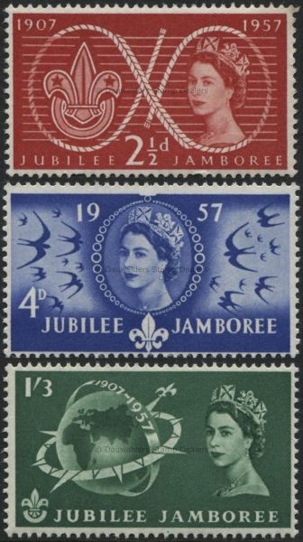 SG557-559 Set of 3 1957 Scout Jamboree