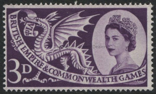 SG567 3d Welsh Dragon 1958 Empire Games