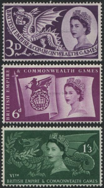 SG567-569 Set of 3 1958 Empire Games