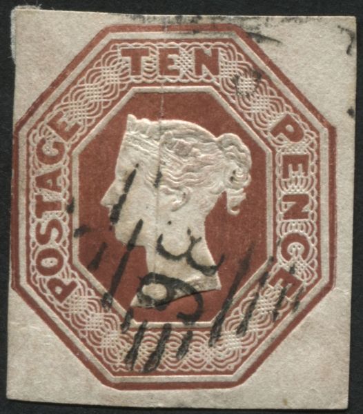 SG57 10d Red Brown, v fine 4 margin