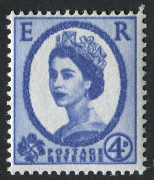 SG576a 4d deep Ultramarine (Spec no 858b EC F202 m/a) double impression U/M with Cert