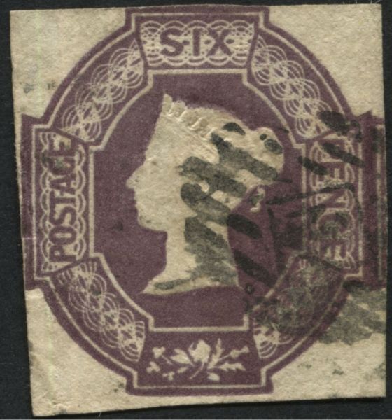 SG60 6d Purple with forthright cancel clear of portrait