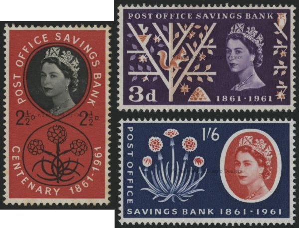 SG623-625 Set of 3 1961 POSB (Timson Printing)