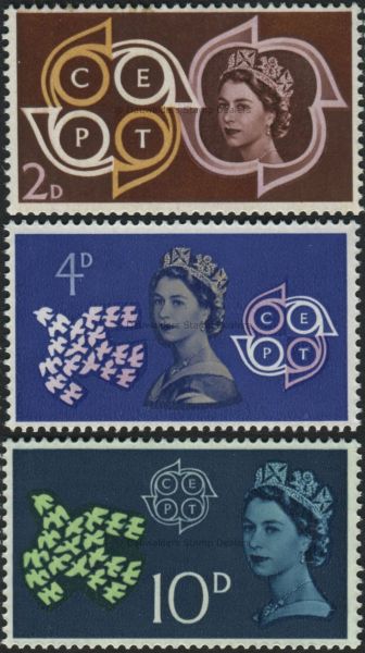 SG626-628 Set of 3 1961 CEPT