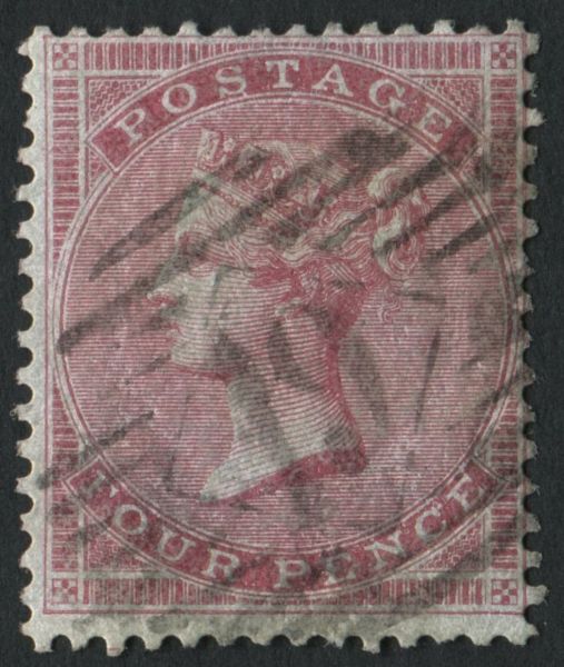 SG63 4d Carmine watermark medium garter very fine used