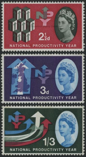 SG631p-633p Set of 3 Phos 1962 National Productivity Year