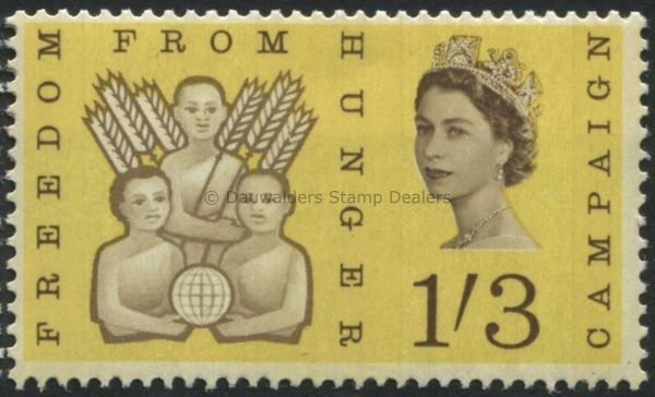 SG635p 1/3d (phos) 1962 Freedom from Hunger