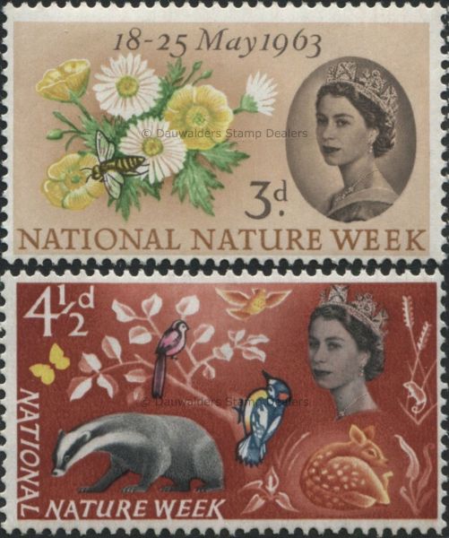 SG637-638 Set of 2 Ord 1963 Nature Week