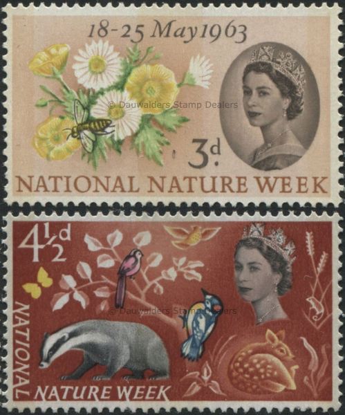 SG637p-638p Set of 2 Phos 1953 Nature Week