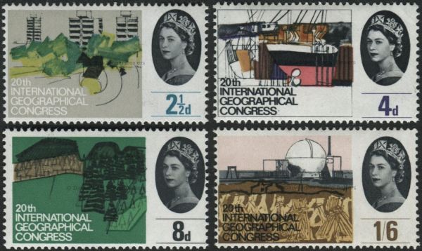 SG651-654 Set of 4 Ord 1964 Geographical Congress