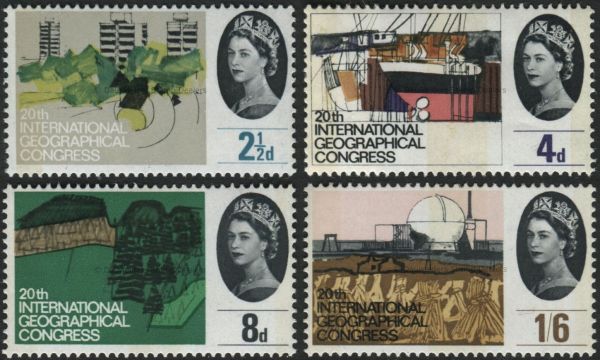 SG651p-654p Set of 4 Phos 1964 Geographical Congress