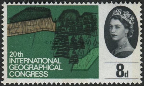 SG653p 8d (Phos) 1964 Geographical Congress