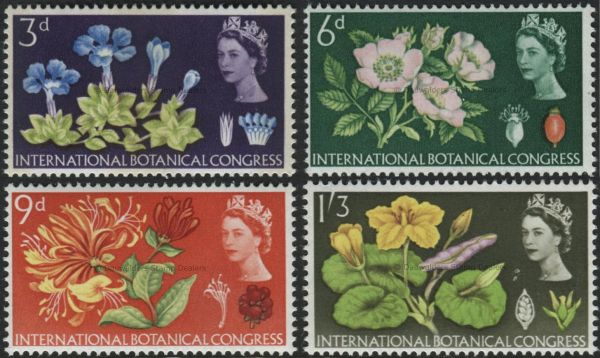 SG655-58 Set of 4 Ord 1964 Botanical Congress